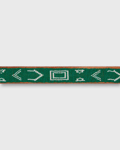 1.25" African Beaded Belt in Green Village