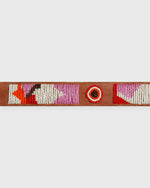 Load image into Gallery viewer, 1.25&quot; African Beaded Belt in Pink/Red Toto
