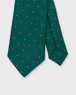 Load image into Gallery viewer, Silk Print Tie in Pine/Red Foulard
