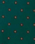 Load image into Gallery viewer, Silk Print Tie in Pine/Red Foulard
