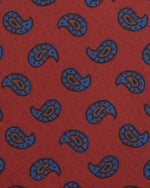 Load image into Gallery viewer, Silk Print Tie in Red/Blue/Green Paisley
