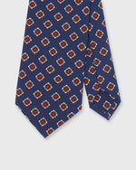 Load image into Gallery viewer, Silk Print Tie in Blue/Red/Butter Flower
