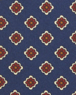 Load image into Gallery viewer, Silk Print Tie in Blue/Red/Butter Flower
