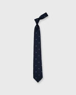 Load image into Gallery viewer, Silk Woven Tie in Navy/Bone Horseshoe
