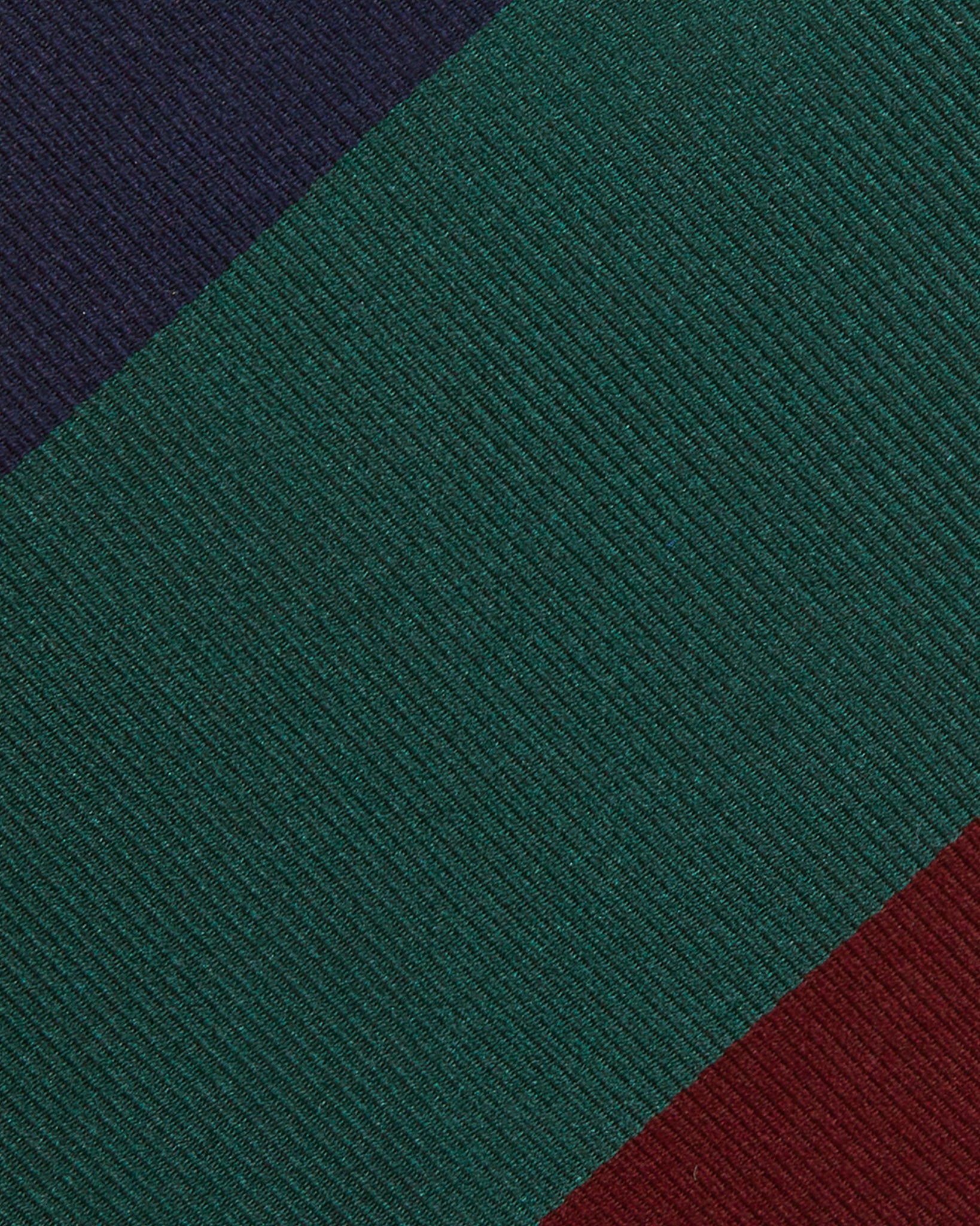 Silk Woven Tie in Navy/Green/Brick Stripe