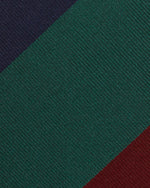 Load image into Gallery viewer, Silk Woven Tie in Navy/Green/Brick Stripe
