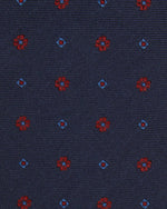 Load image into Gallery viewer, Silk Woven Tie in Navy/Red/Sky Foulard
