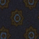 Wool Print Tie in Midnight/Olive/Blue Medallion