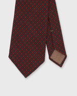 Load image into Gallery viewer, Wool Print Tie in Red/Lovat/Gold Flower
