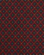 Load image into Gallery viewer, Wool Print Tie in Red/Lovat/Gold Flower
