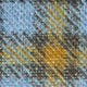 Wool/Silk Pocket Square in Smoke/Sky/Yellow Plaid