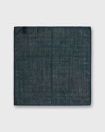 Load image into Gallery viewer, Wool/Silk Pocket Square in Blue/Brown Paisley
