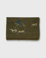 Load image into Gallery viewer, Wool/Cashmere Print Scarf in Brown Foxhunt
