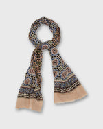 Load image into Gallery viewer, Wool/Cashmere Print Scarf in Camel Mosaic
