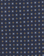 Load image into Gallery viewer, Silk Print Tie in Midnight/Sky/Yellow Geometric
