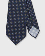 Load image into Gallery viewer, Silk Print Tie in Midnight/Sky/Yellow Geometric
