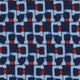 Silk Print Tie in Navy/Red Link