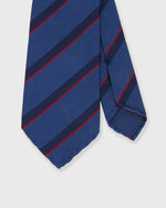 Load image into Gallery viewer, Silk Woven Tie in Blue/Navy/Red Stripe
