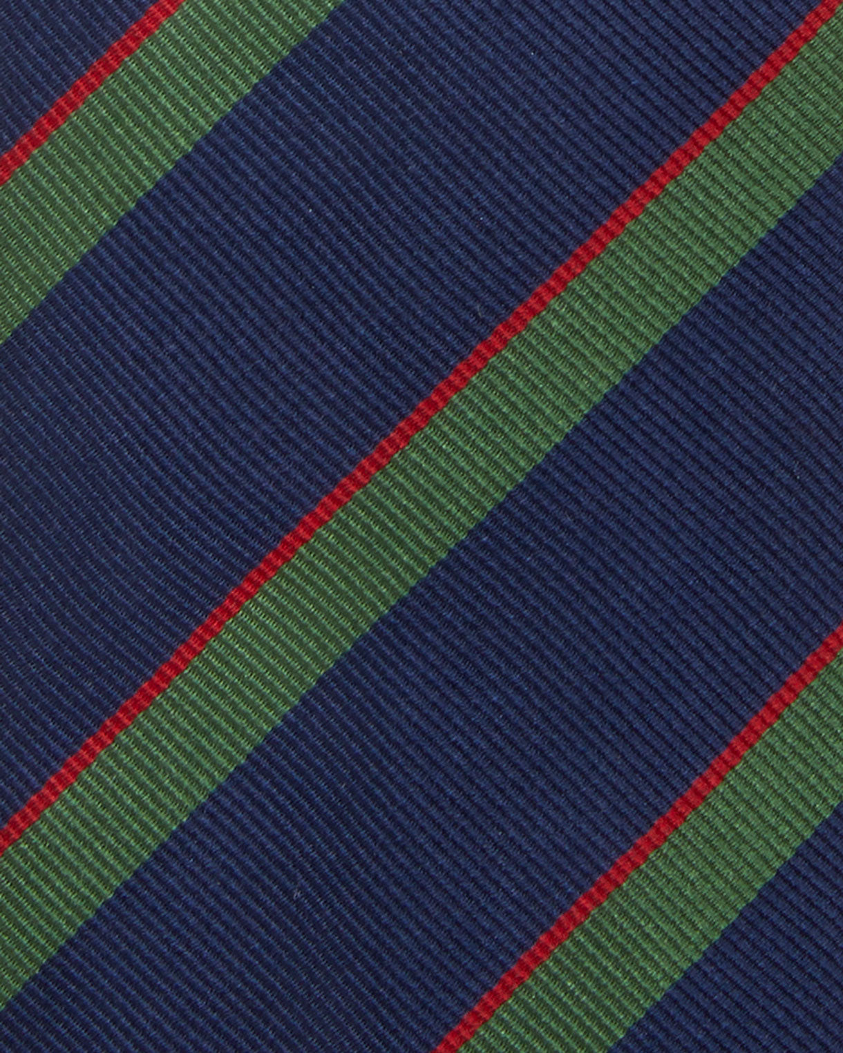 Silk Woven Tie in Navy/Olive/Red Stripe