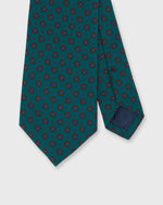 Load image into Gallery viewer, Irish Poplin Tie in Lovat/Oat/Blue Foulard
