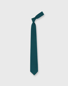 Irish Poplin Tie in Lovat/Oat/Blue Foulard