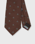 Load image into Gallery viewer, Silk Club Tie in Brown/Lavender/Green Laurel
