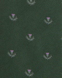 Silk Club Tie in Hunter/Lavender/Green Laurel