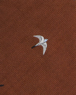 Load image into Gallery viewer, Silk Club Tie in Umber/White/Sky Swallow
