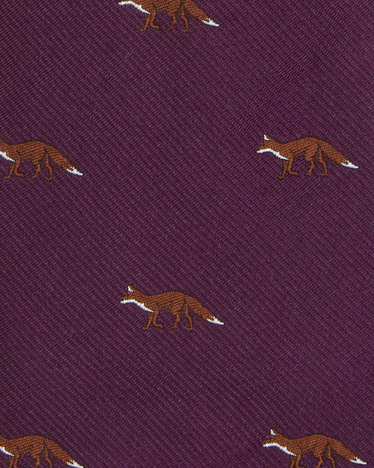 Silk Club Tie in Plum Fox