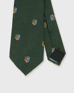 Load image into Gallery viewer, Silk Club Tie in Hunter/Gold Crest
