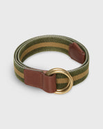 Load image into Gallery viewer, 1.25&quot; Double O-Ring Belt in Spruce/Mushroom Canvas
