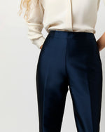 Load image into Gallery viewer, Julia Pant in Navy Mikado
