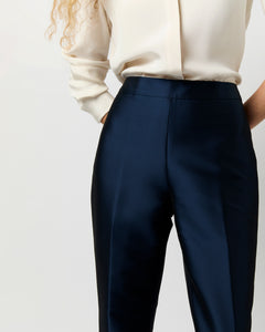 Julia Pant in Navy Mikado