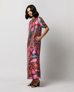 Load image into Gallery viewer, Luisa Dress in Pink/Orange Floral Mikado
