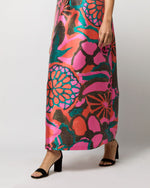 Load image into Gallery viewer, Luisa Dress in Pink/Orange Floral Mikado
