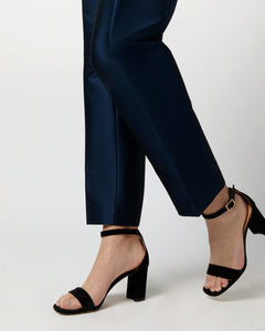 Julia Pant in Navy Mikado