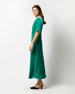 Lisa Dress in Jade Velvet