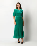 Load image into Gallery viewer, Lisa Dress in Jade Velvet
