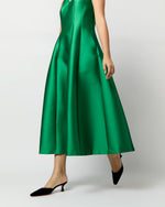 Load image into Gallery viewer, Victoire Dress in Kelly Green Mikado
