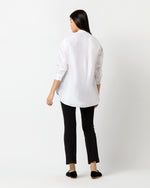 Load image into Gallery viewer, Christiane Bib-Front Tunic in Ivory Silk Shantung
