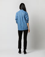 Load image into Gallery viewer, Weekender Shirt in Blue Eden&#39;s Awakening Liberty Fabric
