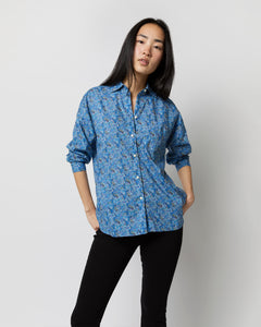 Weekender Shirt in Blue Eden's Awakening Liberty Fabric