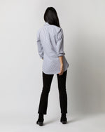 Load image into Gallery viewer, Boyfriend Shirt in Grey/White Bengal Stripe Compact Cotton
