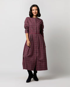 Felicity Shirtwaist Dress in Red Royal Stewart Tartan Poplin