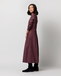 Felicity Shirtwaist Dress in Red Royal Stewart Tartan Poplin