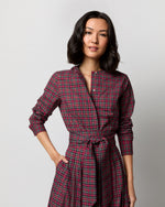 Load image into Gallery viewer, Felicity Shirtwaist Dress in Red Royal Stewart Tartan Poplin
