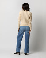 Load image into Gallery viewer, Heidi Sweater in Cream Cotton Tape Yarn
