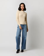 Load image into Gallery viewer, Heidi Sweater in Cream Cotton Tape Yarn
