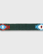 Load image into Gallery viewer, Hand-Loomed D-Ring Belt in Forest/Pink Tribal
