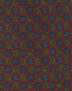 Load image into Gallery viewer, Silk Print Tie in Burgundy/Green/Blue Foulard
